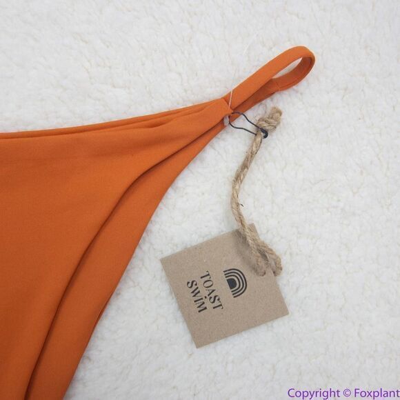 NEW Toast Swim Free People String‎ Bikini Bottom in rusty red, XL - Picture 11 of 13